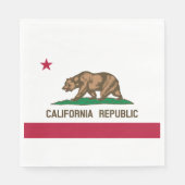Serviette En Papier Drapeau d'État de la République de Californie (Devant)