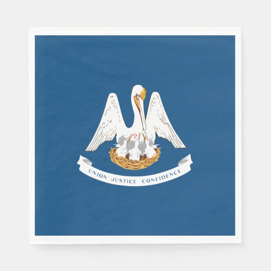 Serviette En Papier Drapeau d'État de Louisiane (Devant)