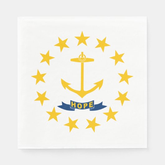 Serviette En Papier Drapeau d'État de Rhode Island (Devant)