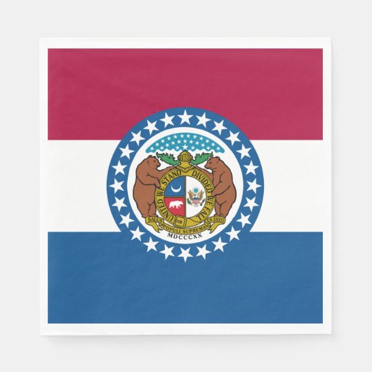 Serviette En Papier Drapeau d'État du Missouri (Devant)