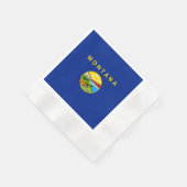 Serviette En Papier Drapeau d'État du Montana (Coin)