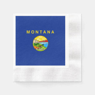 Serviette En Papier Drapeau d'État du Montana