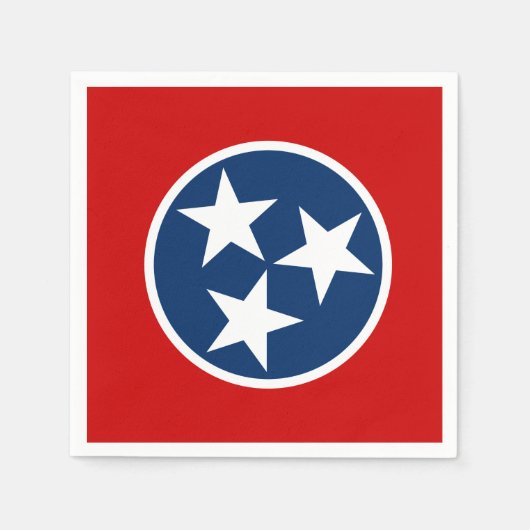 Serviette En Papier Drapeau d'état du Tennessee (Devant)