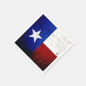 Serviette En Papier Drapeau d'état du Texas Grunge noir (Coin)