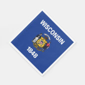 Serviette En Papier Drapeau d'État du Wisconsin (Coin)