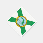 Serviette En Papier Drapeau d'Hollywood, Floride (Coin)