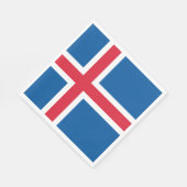 Serviette En Papier Drapeau d'Islande (Coin)
