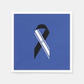 Serviette En Papier Drapeau d'Israël noir monument bleu (Devant)