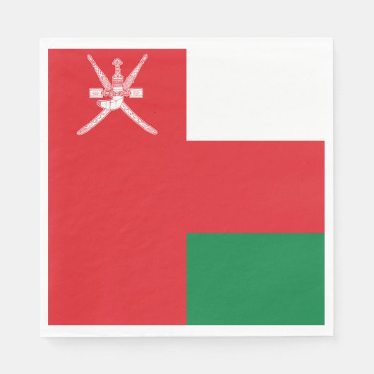 Serviette En Papier Drapeau d'Oman (Devant)