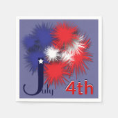 Serviette En Papier Drapeau du 4 juillet (Devant)