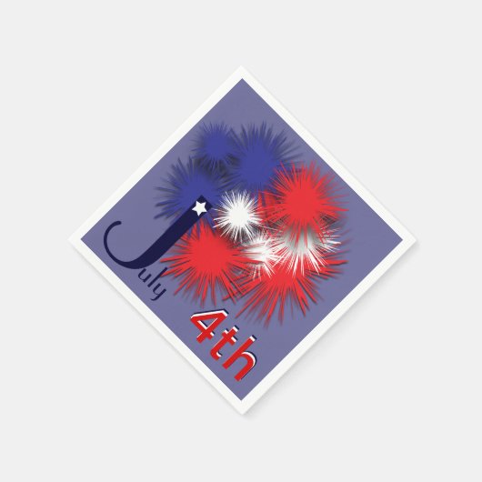 Serviette En Papier Drapeau du 4 juillet (Coin)