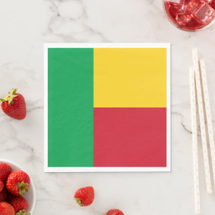Serviette En Papier Drapeau du Bénin