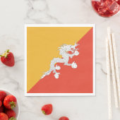 Serviette En Papier Drapeau du Bhoutan patriotique (En situation)