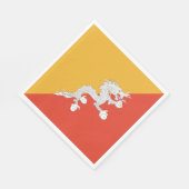 Serviette En Papier Drapeau du Bhoutan patriotique (Coin)