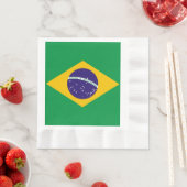 Serviette En Papier Drapeau du Brésil Bandeira do Brasil (En situation)