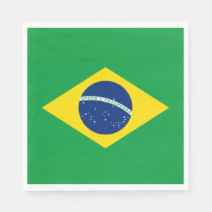 Serviette En Papier Drapeau du Brésil Coupe du Monde 2026 Football Bra