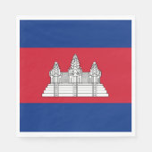 Serviette En Papier drapeau du Cambodge (Devant)