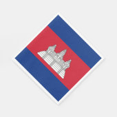 Serviette En Papier drapeau du Cambodge (Coin)