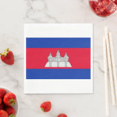 Serviette En Papier Drapeau du Cambodge (En situation)