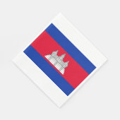 Serviette En Papier Drapeau du Cambodge (Coin)