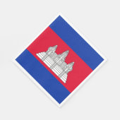 Serviette En Papier Drapeau du Cambodge patriotique (Coin)