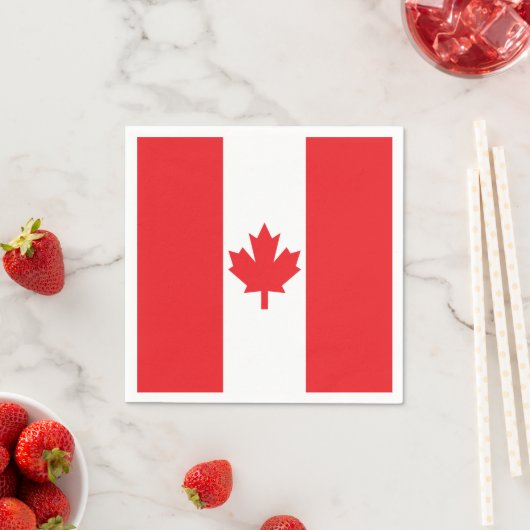 Serviette En Papier Drapeau du Canada (En situation)