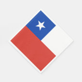 Serviette En Papier Drapeau du Chili (Coin)