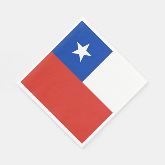 Serviette En Papier Drapeau du Chili (Coin)