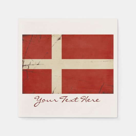 Serviette En Papier Drapeau du Danemark (Devant)