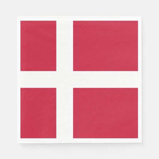 Serviette En Papier Drapeau du Danemark (Devant)