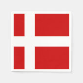 Serviette En Papier Drapeau du Danemark (Devant)