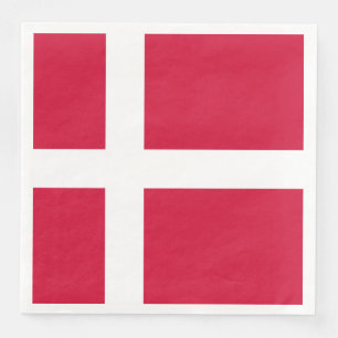 Serviette En Papier Drapeau du Danemark ou drap danois