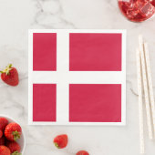 Serviette En Papier Drapeau du Danemark ou drap danois (En situation)
