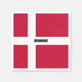 Serviette En Papier Drapeau du Danemark (rouge et blanc) (Devant)