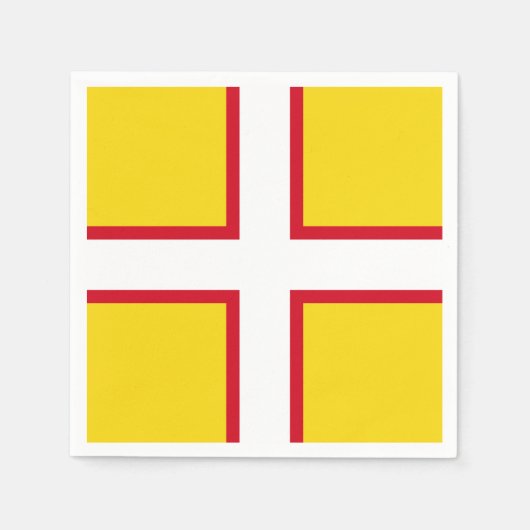 Serviette En Papier Drapeau du Dorset (Devant)