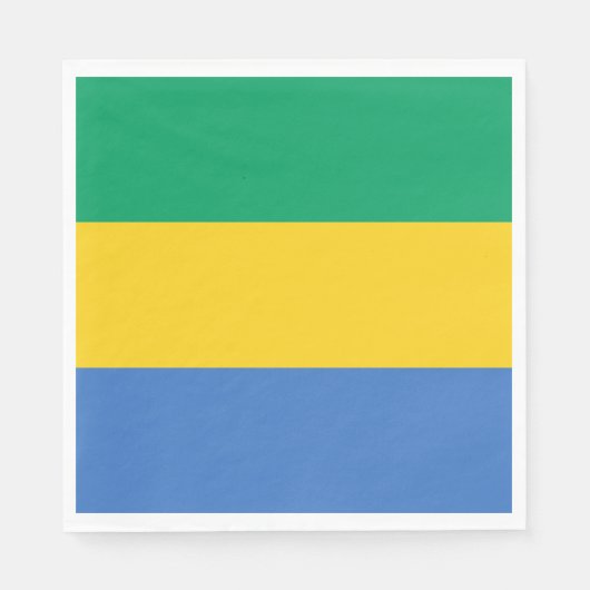 Serviette En Papier Drapeau du Gabon (Devant)