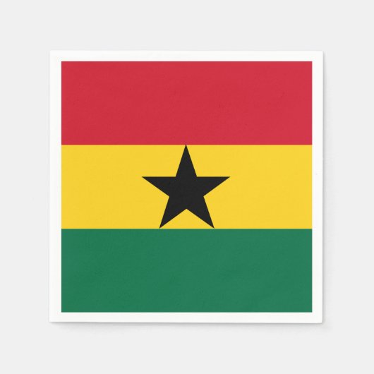 Serviette En Papier Drapeau du Ghana (Devant)