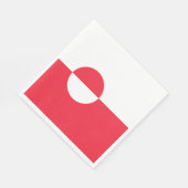 Serviette En Papier Drapeau du Groenland (Coin)