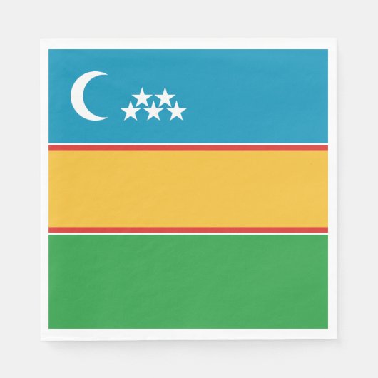 Serviette En Papier Drapeau du Karakalpakstan (Devant)