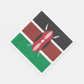 Serviette En Papier Drapeau du Kenya (Coin)