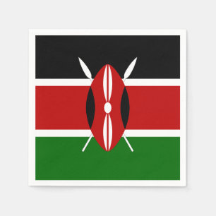 Serviette En Papier Drapeau du Kenya