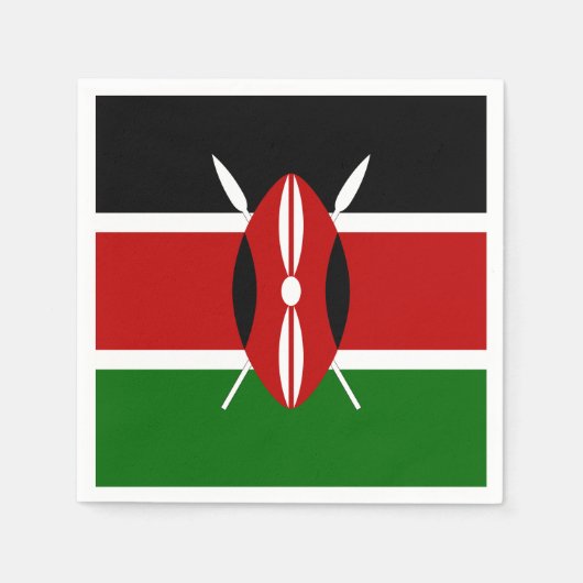 Serviette En Papier Drapeau du Kenya (Devant)