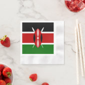 Serviette En Papier Drapeau du Kenya (En situation)