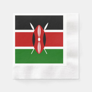 Serviette En Papier Drapeau du Kenya