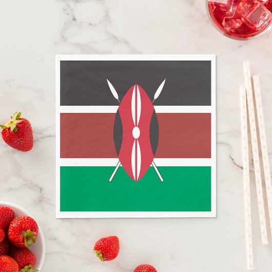 Serviette En Papier Drapeau du Kenya