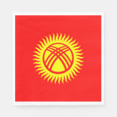 Serviette En Papier Drapeau du Kirghizistan (Devant)