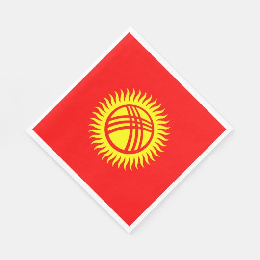Serviette En Papier Drapeau du Kirghizistan (Coin)