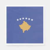 Serviette En Papier drapeau du Kosovo (Devant)