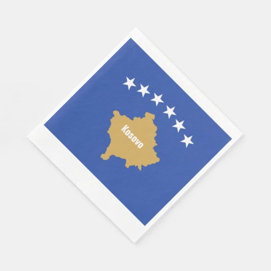 Serviette En Papier Drapeau du Kosovo (Coin)