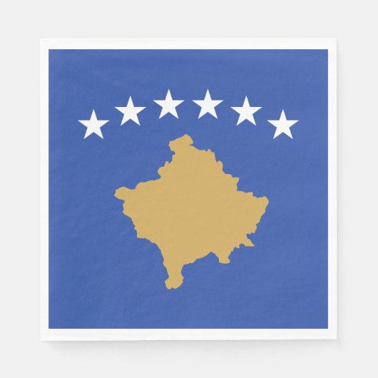 Serviette En Papier Drapeau du Kosovo (Devant)